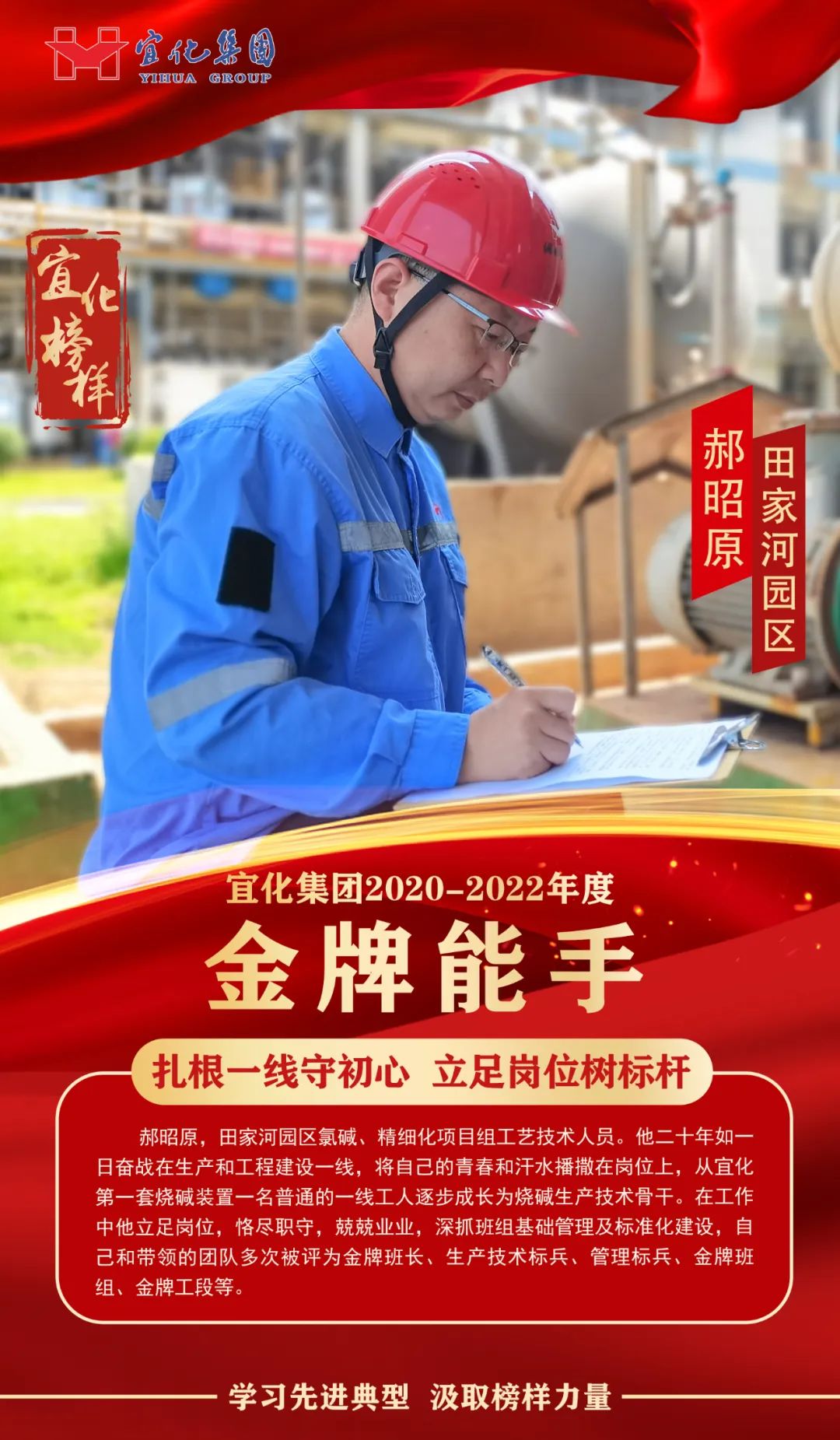 【宜化榜樣】金牌能手郝昭原：扎根一線守初心，立足崗位樹(shù)標(biāo)桿